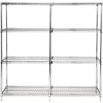 NSF Chrome Plated  Wire Shelving , Steel Wire Storage Shelves 24 x 24 Inch for sale