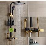 Black Golden Copper 314SUS Intelligent Shower Faucet With Button for sale
