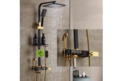 China Black Golden Copper 314SUS Intelligent Shower Faucet With Button supplier