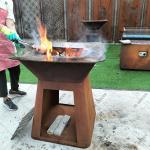Corten Steel Fire Pit BBQ Fiq Xl Outdoor Corten Steel BBQ Grill for sale