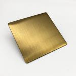 JIS PVD Gold Plated Brushed Stainless Steel Sheet 2mm 304 Hairline Stainless Steel Plate for sale