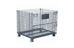 China Galvanized 700kg Stackable Mesh Pallet Cages For Warehouse supplier