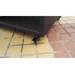 Pool Accessories Rattan Storage Cabinet Wicker Poolside Towel Rack Cart Caddy