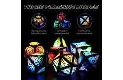 China Plastic LED Luminous Dice Rechargeable Football Table Game Multi Faced Dice Set supplier
