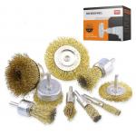 M10 Wire Wheel Brush Set 9pcs For Drill 1/4 Inch Arbor Clean Rust for sale