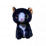 7.09in 0.18M Black Kitty Halloween Stuffed Animal 3A Batteries for sale