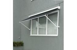 China Drop Arm Remote Retractable Window Awnings  Polyester Acrylic Fabric supplier