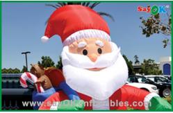 China Custom Christmas Inflatable Holiday Decorations Santa Claus Oxford Cloth supplier