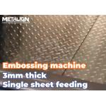 Tread Plate Pattern Single Steel Sheet Embossing Machine 4Kw for sale
