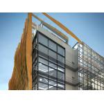 Villa Soundproof Aluminium Curtain Wall Cladding Double Glazed for sale