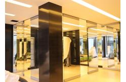 China Folding Glass Partition Wall , Interior Glass Door , Movable And Sliding supplier