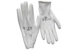 China 13G Knitted White Electronics Factory Working ESD Antistatic PU Coated Gloves supplier