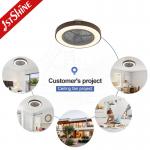 Bedroom Remote Control Silent DC Motor Low Profile Ceiling Fan With Lights