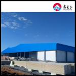 Hot-Rolled / Cold-Formed Columns Prefabricated Warehouse Building Sandwich Panel Steel Sheet Cladding For Durable Construction for sale