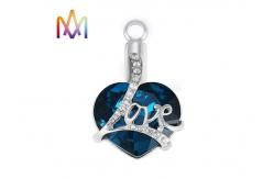 China Multicolor Engraved Heart Cremation Necklace Charms supplier