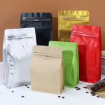 Preminum Durable Coffee Bean Packaging Bag Coffee Powder Bags Flat Bottom Side Gusset for sale
