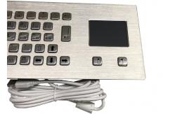 China Customized Layout Industrial Metal Keyboard Brushed SS For Kiosk supplier