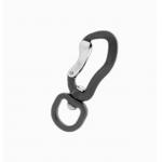4KN Aluminum carabinier 7075 Quick Release Round Swivel Eye Carabiner Aluminum Snap Hook for sale