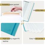 2023 2024 Donau Blue 2 Pages Per Week Planner with Monochrome Inner