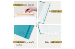 China 2023 2024 Donau Blue 2 Pages Per Week Planner with Monochrome Inner supplier