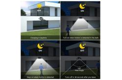 China Solar Powered Motion Sensor Three Heads Led Flood Light 2000MA supplier