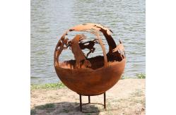 China 100cm Customized Weathering Steel Fire Pit Rustic Red supplier