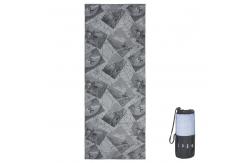 China Zipper Bag Waffle Weave Drying Towel Travel Beach Towel OEM supplier