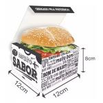 Custom Biodegradable Burger Boxes with Logo - Eco-Friendly Fast Food Packaging for sale