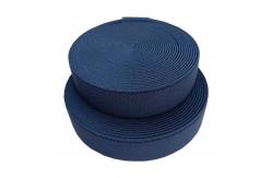 China Brushed Polyester Elastic Webbing 25mm Elastic Band Dark Blue supplier
