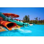 Affordable Swimming Pool Slides 5-12 Meters Slide Height 10-12mm Fiberglass Thickness for sale