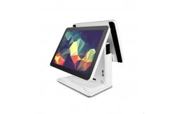 China 15 Inch Dual Screen Windows POS System Pure Capacitive Touch Restaurant POS supplier
