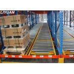 FIFO Gravity Feed Pallet Racking 1200 Kg Heavy Duty Steel Roller Sliding for sale