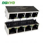 Four Port RJ45 Connector, Network Socket, Ethernet Interface, POE Connector, Ethernet Transformer DGKYD114Q787AB2A1DP for sale
