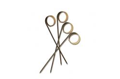 China Disposable Black Ring Bamboo Cocktail Skewers Picks 12cm For Appetizer supplier
