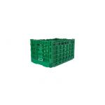 Custom Large Green Collapsible Plastic Crate For Vegetable Fruit Virgin PP Material