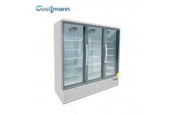 China 360L Vertical Showcase Freezer , Double Insulating Upright Display Freezer supplier