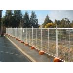 Pre - Galvanized 2400x2100mm Temporary Mesh Fencing , Temporary Site Fencing With Base for sale