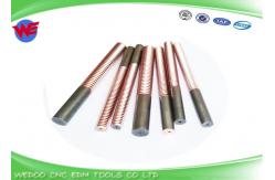 China Custom Length EDM Threading Electrodes M6 Tungsten Copper With 1 Mm Dia Hole supplier