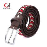 Wax Rope Braided Men'S Belt Perforation Free Breathable Casual Denim Belt for sale
