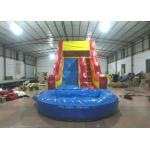 Best sale rainbow inflatable water slide bright colour inflatable slide with pool