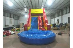 China Best sale rainbow inflatable water slide bright colour inflatable slide with pool supplier