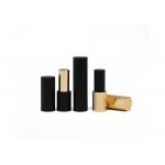 SGS Black Gold Cylinder Lipstick Containers Bulk For Cosmetics for sale