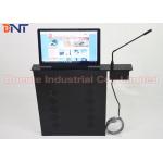 Conference Room Meeting Microphone Slim LCD Monitor Screen Motorized Lift 17.3 Inch 1080P Screen for sale