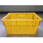 Durable Plastic Food Crates ,  Stacking Nesting Fruit Vegetable PP Mesh Crates DC Warehouse for sale