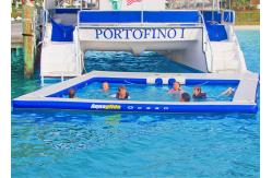 China Double Layer Ocean Jellyfish Pool Floating Inflatable Sea Swimming Pool With Net supplier