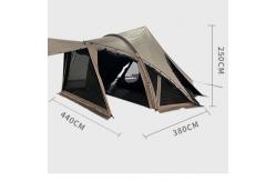 China Shell Tunnel Family Camping Tent One Bedroom Pyramid Four Season supplier