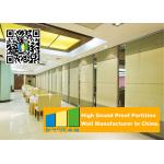 Aluminum Frame Wooden Partition Soundproof Movable Partitions For Multifunction Room for sale