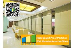 China Aluminum Frame Wooden Partition Soundproof Movable Partitions For Multifunction Room supplier