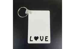 China Double Sided Sublimation MOM DAD LOVE Key Rings Blank supplier
