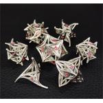 Geely Flower Hollow Metal Dice Set RPG Dragon And Dungeon DND for sale
